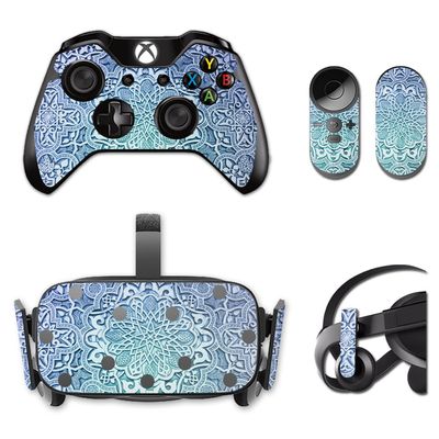 MightySkins Skin Compatible with Oculus Rift CV1 wrap Cover Sticker Skins Carved Blue