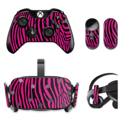 MightySkins Skin Compatible with Oculus Rift CV1 wrap Cover Sticker Skins Pink Zebra