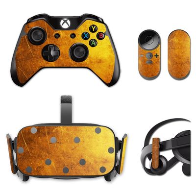MightySkins Skin Compatible with Oculus Rift CV1 wrap Cover Sticker Skins Textured Gold