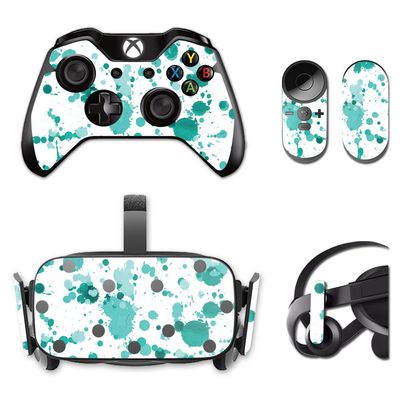 MightySkins Skin Compatible with Oculus Rift CV1 wrap Cover Sticker Skins Teal Splatter
