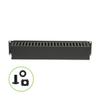 NavePoint 2U Plastic Rack Mount Horizontal Cable Manager Duct Raceway for 19 Inch Server Rack view 2