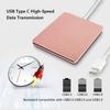 External DVD DriveUSB 3.0 Portable CD/DVD +/-RW Drive/DVD Player for PC Computer USB-C/Type-c Slim DVD/CD ROM Rewriter Burner Compatible with The Latest MacBook pro/MacBook/dell Laptop etc view 2