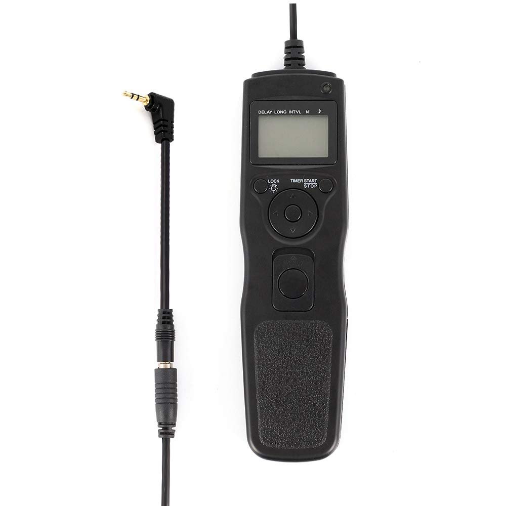 FocusFoto LCD Timer Remote Control Shutter Release Cable Cord for Canon EOS 80D 77D 60D 800D 760D 750D 700D 650D 600D 1500D 1300D 1200D 1100D 1000D 550D 450D DSLR Camera