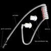 Lsgoodcare Replacement Coil Tube, Acoustic Air Tube Audio Tube with Earbuds Compatible for Motorola Kenwood Icom Midland Two Way Radio Walkie Talkie Ear Piece, Clear White, Pack of 3 view 2