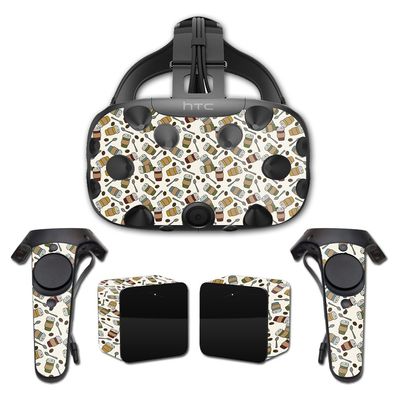 MightySkins Skin Compatible with HTC Vive wrap Cover Sticker Skins Coffee