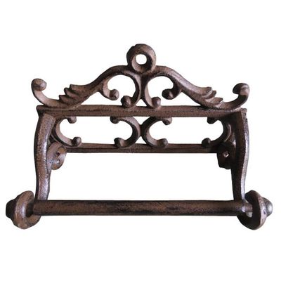 Comfy Hour Antique and Vintage Collection Cast Iron Classic Toilet Paper Holder