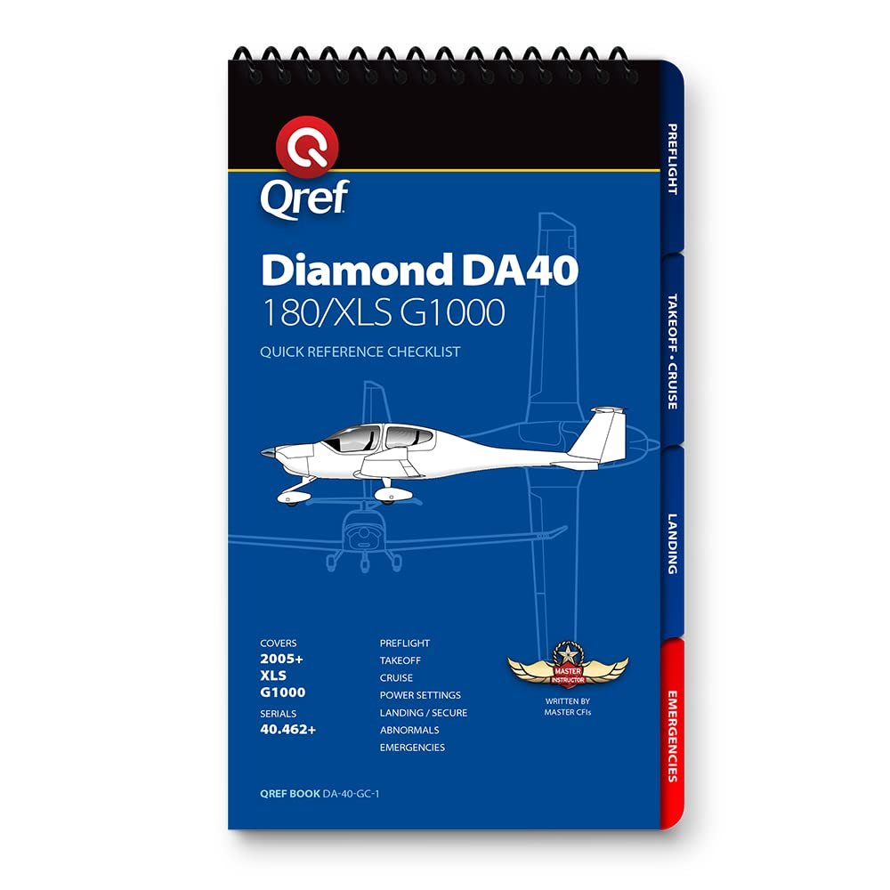 Diamond DA40 w/G1000 Qref Checklist Card