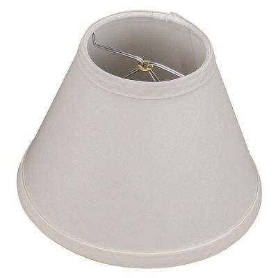 FenchelShades.com Lampshade 4" Top Diameter x 8" Bottom Diameter x 6" Slant Height with Clip-On Attachment for Standard Edison-Style Lightbulb (Linen Ivory)