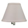 FenchelShades.com Lampshade 4" Top Diameter x 8" Bottom Diameter x 6" Slant Height with Clip-On Attachment for Standard Edison-Style Lightbulb (Linen Ivory) view 2