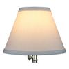 FenchelShades.com Lampshade 4" Top Diameter x 8" Bottom Diameter x 6" Slant Height with Clip-On Attachment for Standard Edison-Style Lightbulb (Linen Ivory) view 3