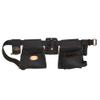 Style n Craft 6-Piece and 10-Pocket Carpenters Combo, Tool Belt with 2 Tool Pouches, 1 Large Tape Holder, and 1 Metal Swivel Hammer Holder, Full-Grain Oiled Leather Tool Belt, Dark Brown (90420) view 1