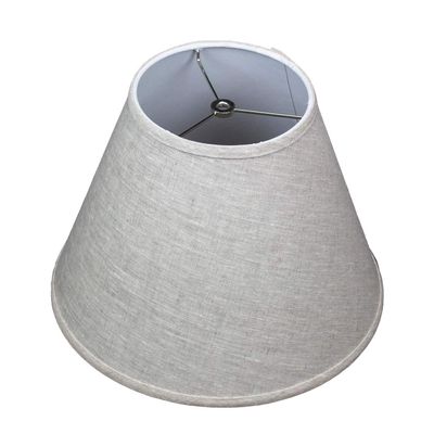 FenchelShades.com Lampshade 7" Top Diameter x 14" Bottom Diameter x 11" Slant Height with Washer (Spider) Attachment for Lamps with a Harp (Designer Linen Oatmeal)