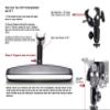 Clamptastick !- Universal Cell Phone Holder for mounting on Rearview Mirror Compatible with Mobile iOS Devices, Android Smartphone GPS and More. (Black - Version 2) view 4