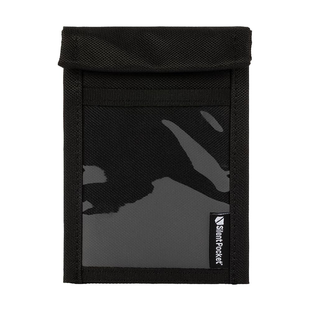 Silent Pocket SLNT Quick Access Key Fob Faraday Bag Weatherproof Signal Blocking Nylon, Device Shielding for Key Fobs, Smart Watches, AirPods - Travel, Privacy & Anti-Hacking (Black, Small)