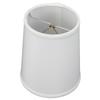 FenchelShades.com 4" Top Diameter x 5" Bottom Diameter x 6" Slant Height Fabric Round Lampshade Flame Clip Attachment for a Candelabra Style Lightbulb (Linen White) view 1