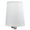 FenchelShades.com 4" Top Diameter x 5" Bottom Diameter x 6" Slant Height Fabric Round Lampshade Flame Clip Attachment for a Candelabra Style Lightbulb (Linen White) view 2