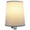 FenchelShades.com 4" Top Diameter x 5" Bottom Diameter x 6" Slant Height Fabric Round Lampshade Flame Clip Attachment for a Candelabra Style Lightbulb (Linen White) view 3