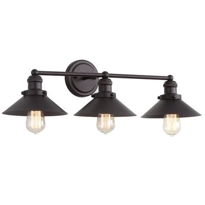 JONATHAN Y July 3-Light 26.5" Vanity Light, Oil Rubbed Bronze