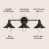 JONATHAN Y July 3-Light 26.5" Vanity Light, Oil Rubbed Bronze view 2