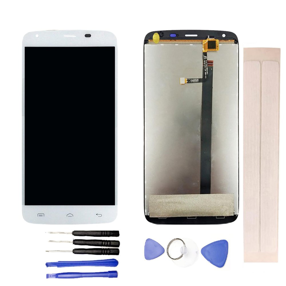 JayTong LCD Display & Replacement Touch Screen Digitizer Assembly with Free Tools for Doo-gee T6 / t6 pro White
