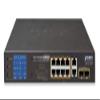 GSD-1222VHP 8-Port 10/100/1000T 802.3at PoE + 2-Port 10/100/1000T + 2-Port 1000X SFP Ethernet Switch with PoE LCD Monitor view 2