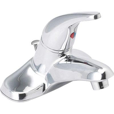 EZ-FLO Prestige Collection Single Handle Low Spout Lavatory Faucet, Bathroom Sink Faucet with Solid Lever Handle, Chrome, 10094LF