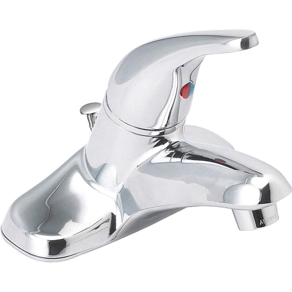 EZ-FLO Prestige Collection Single Handle Low Spout Lavatory Faucet, Bathroom Sink Faucet with Solid Lever Handle, Chrome, 10094LF