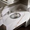 KOHLER Bachata drop-in/under-mount bathroom sink with mirror finish, no overflow view 2