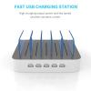 MSTJRY Charging Station for Multiple Devices : 5 Port Multi USB-A Charger Stations Multi-Device Organizer Charging Dock Designed for iPhone iPad Cell Phone Tablets (7 Short Cables Included) view 2