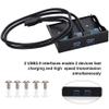 USB 3.0 Front Panel - 2-Port 19 Pin to USB 3.0 Adapter for 3.5" Floppy Bay, High-Speed Upgrade Kit with Universal Compatibility view 2