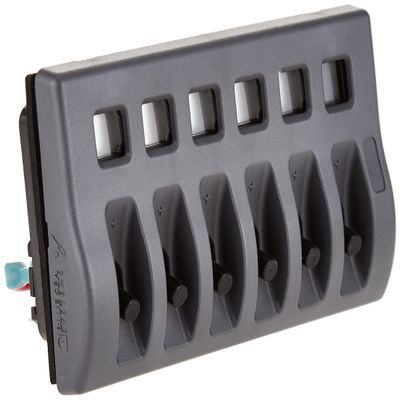 Blue Sea Systems 4307 WeatherDeck 12V DC Waterproof Switch Panel - 6 Position, Black