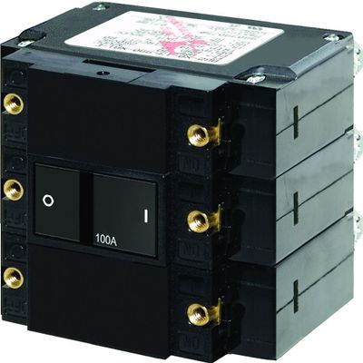 Blue Sea Systems C-Series Flat Rocker Triple Pole 100A AC Circuit Breaker