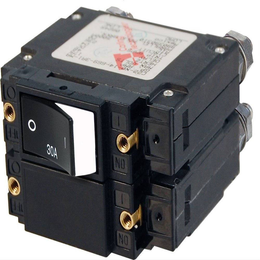 Blue Sea Systems C-Series Raised Rocker Double Pole 30A AC Circuit Breaker