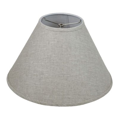 FenchelShades.com Lampshade 7" Top Diameter x 18" Bottom Diameter x 12" Slant Height with Washer (Spider) Attachment for Lamps with a Harp (Designer Linen Oatmeal)