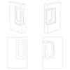 White Water S12-410 Stainless Steel Sliding Door Lock Set with Key view 3