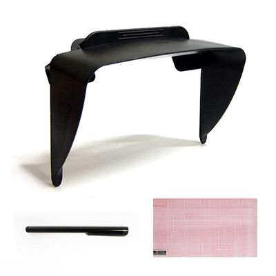 Ramtech 5 Inch GPS Sun Shade Visor Anti-Glare Screen Cover with Stylus Pen & Screen Protector Universal Car GPS Sunshade Compatible with Garmin Drive 5 LM EX, Drive 50, 50LM and 50LMT - VSC5