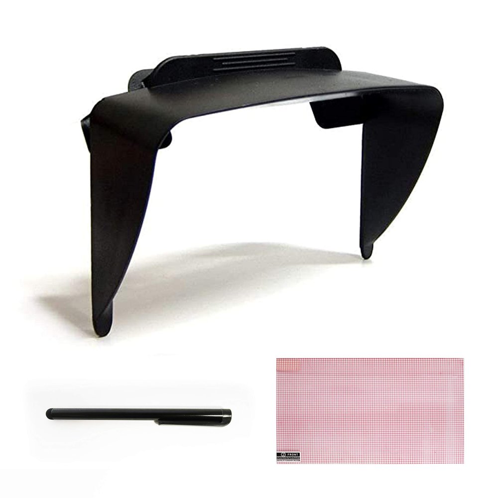 Ramtech 5 Inch GPS Sun Shade Visor Anti-Glare Screen Cover with Stylus Pen & Screen Protector Universal Car GPS Sunshade Compatible with Garmin DriveSmart 50, 50LMT, 50LMTHD & 51LMT-S - VSC5