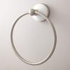 Naiture Wall Mount Brass Bathroom Lavatory Hardware Towel Ring Towel Holder in Brushed Nickel Finish view 2