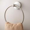 Naiture Wall Mount Brass Bathroom Lavatory Hardware Towel Ring Towel Holder in Brushed Nickel Finish view 3
