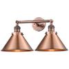 Innovations 208-AC-M10-AC-LED 2 Light Vintage Dimmable LED Bathroom Fixture, Antique Copper view 1