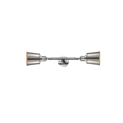 Innovations 208L-PN-M9 2 Vertical Bath Vanity Light, Polished Nickel