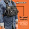 Gig Gear Two Hand Touch Tablet Chest Harness for iPad and Samsung Tablets - Rugged Tablet Carrying Case with Strap and Compartments - Heavy Duty iPad Chest Mount for 10.2 Inch Mobile Device (Black) view 4