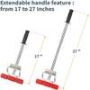 POWERTEC Extendable Floor and Wall Roller for Vinyl Flooring, Tile & Linoleum Roller with Extendable 17" to 27" Handle, 7.5" Wide for LVP, Veneer, Carpet, Wall Coverings, 1PK (71033) view 2