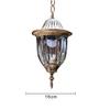 ANYE Glass Metal Pendant Lighting European Chandelier Outdoor Balcony Garden Fixtures Retro Style Decor for Corridor Garden with 15ft UL IP65 Waterproof Plug-in Button Cord Bulb Not Included view 2