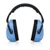 HEARTEK Lightweight Noise Cancelling Headphones | Low-Profile Ear Muffs for Noise Reduction | Foldable Ear Protection Earmuffs for Concerts, Studying & Sensory Relief (Blue) view 1