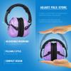 HEARTEK Lightweight Noise Cancelling Headphones | Low-Profile Ear Muffs for Noise Reduction | Foldable Ear Protection Earmuffs for Concerts, Studying & Sensory Relief (Purple) view 3
