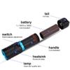 Alomejor Underwater Flashlight,Bright LED Rechargeable Detachable Dive Light 50m for Divers Photographers Night Swimming Exploration view 4