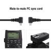 Acouto 30cm Flash Sync Cable PC-PC Male to Male Flashlight Camera Connector Sync Cable Cord view 2