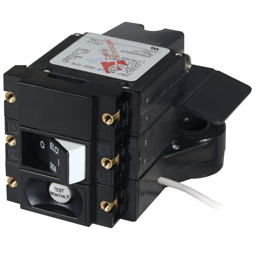Blue Sea Systems 3102100 A-Series Double Pole 120V AC 30A ELCI Main Circuit Breaker