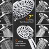 AquaDance 7" Premium High Pressure 3-Way Rainfall Combo for The Best of Both Worlds - Enjoy Luxurious Rain Showerhead and 6-Setting Hand Held Shower Separately or Together - Chrome Finish - 3328 view 3
